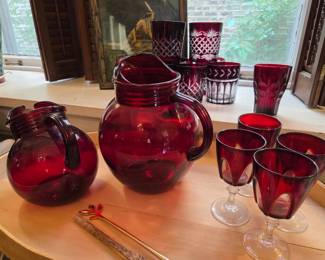 Hand-Blown Ruby Art Glass