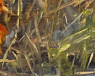 'Sandhill Cranes"Oil on Board Painting by James Swansen 16"x20"