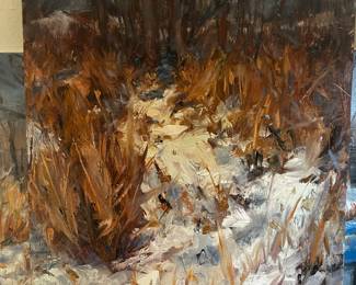 16"x12" Oil on Board Painting Landscape by James Swansen