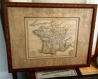 Vintage map art print "France in Provinces"