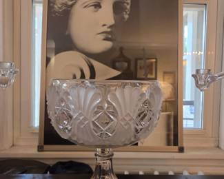 EAPG Pressed Glass Pedestal Compote Centerpiece Bowl