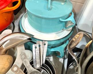 Dansk Mid-Century Turquoise Enamel Cookware