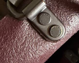 Coach grey Coach Rogue tote bag with burgundy leather lining