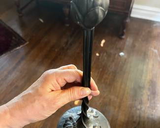 Art Nouveau bronze candleholder