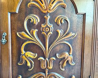Landstrom Art Deco Walnut Sideboard Buffet, Rockford Illinois