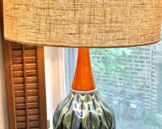 High Blue Teal Ceramic Table Lamps