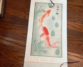 Chinese Feng Shui Koi Fish scroll