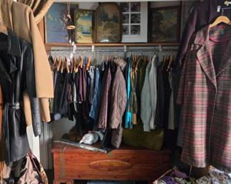 Vintage Coat Selection, Cedar Hope Chest