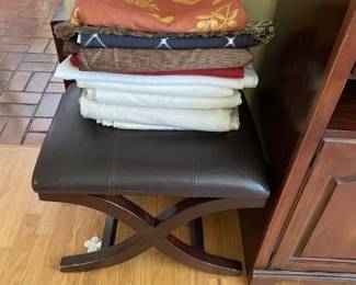 Tablecloths - and stool