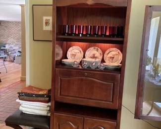 Lighted Cabinet - Drop down drawer.