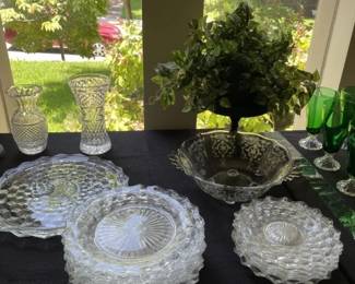 Fostoria Platter, Dinner Plates, Cake Plates