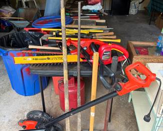 Toro, electric blower, Black & Decker, electric edger and homelite electric trimmer