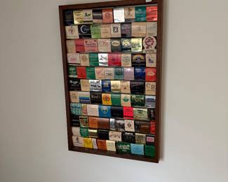 A second framed match book display. 