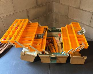 Fishing tacklebox, full of supplies