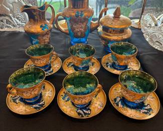 Bohemian Enamel Tea Set