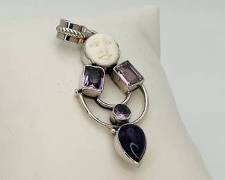 Amethyst Silver Pendant