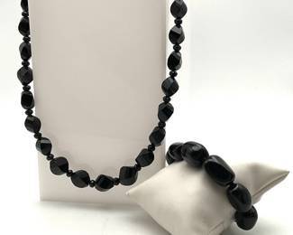Black Onyx Necklace and Bracelet