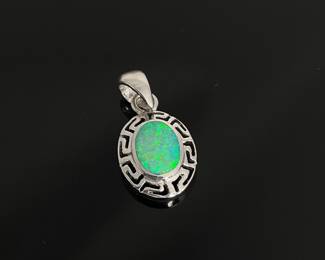 Opal Silver Pendant