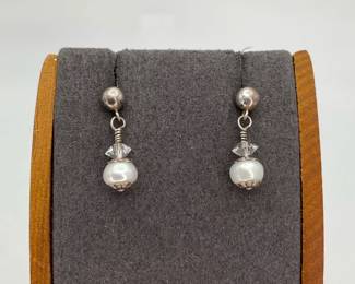 Sterling Silver Pearl Earrings
