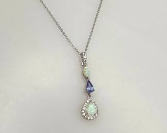 Silver Opal Necklace