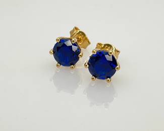 Blue Spinel Earrings