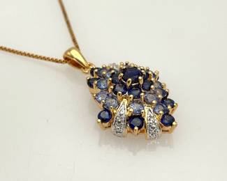 Sapphire & Diamond Necklace