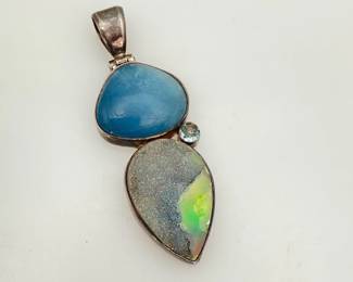 Starborn Aquamarine Gemstone Pendant