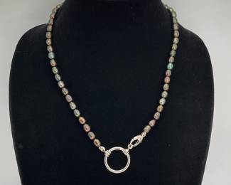 La Loop Black Freshwater Pearl Necklace