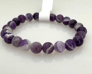 Chevron Amethyst Bracelet
