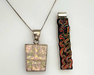 Dichroic Glass Pendants