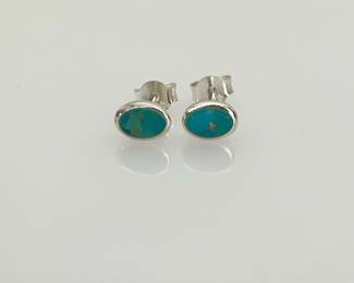 Turquoise and Silver Earrings