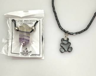 Hematite and Crystal Necklaces