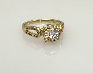 Gold Plated CZ Ring