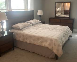King size dual-mattress remote control bed, head & footboard