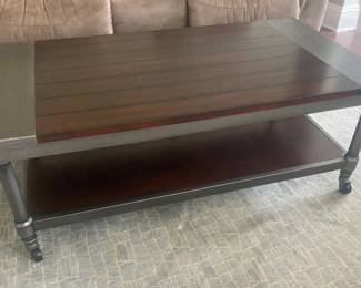 Coffee table on casters