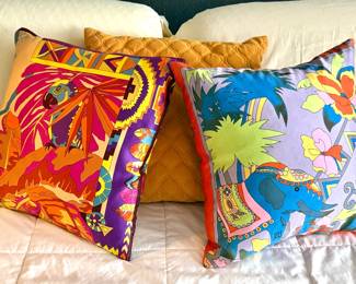 Silk Pillows Possibly by Manual Canovas