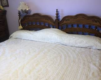 King size bed and headboard 
