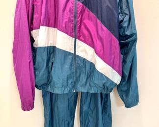 Christian Dior Monsieur 1990s Colorblock Nylon Tracksuit Set, Large