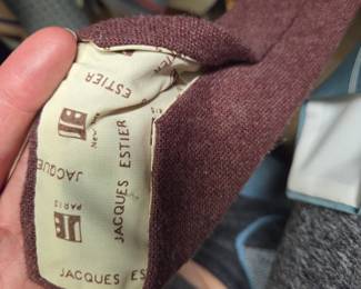 Jacques Estier Paris Brown Wool Knit Necktie France