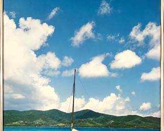 U.S. Virgin Islands Tourism Poster, Caribbean Travel Advertising Wall Art