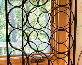 Arthur Umanoff Mid-Century Modern Wrought Iron 17-Bottle Wine Rack