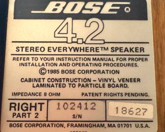 Bose 4.2 Stereo Everywhere Bookshelf Speakers