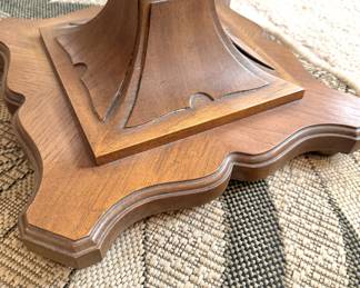 Solid Walnut Colonial Revival Pedestal End Tables, Traditional Accent Side Tables, Early American Furniture