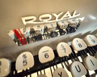 Royal Quiet De Luxe Portable Manual Typewriter, Mid-Century Office Machine, Original Gray Finish, Writer's Typewriter, Industrial Desk Decor