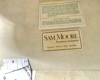 Sam Moore Cane Back Accent Lounge Chair