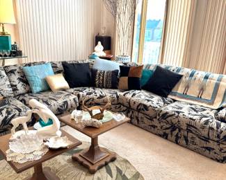 Postmodern Designer Sectional Sofa | Petersen Interiors Custom Order | Pristine Condition