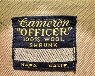 Vintage Cameron "Officer" California Wool Safari Shirt Men's 100% Wool Military Style Overshirt