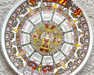 Wedgwood Tonatiuh Aztec Sun Calendar Plate 1977