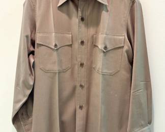 Vintage Cameron "Officer" California Wool Safari Shirt Men's 100% Wool Military Style Overshirt
