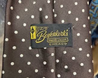 Vintage Bojenkirk's Chicago Brown Polka Dot Silk Necktie Men's Shop